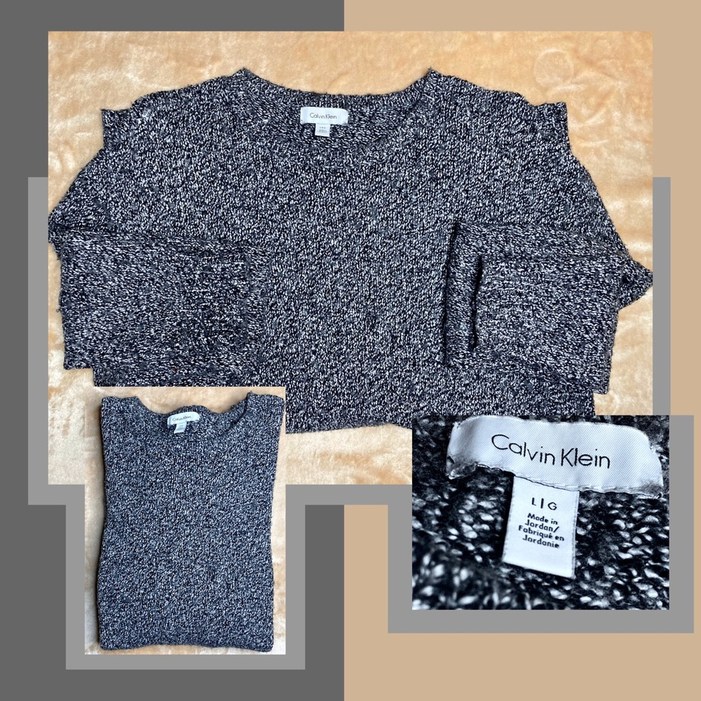 Calvin Klein Black & White Sweater (Large)